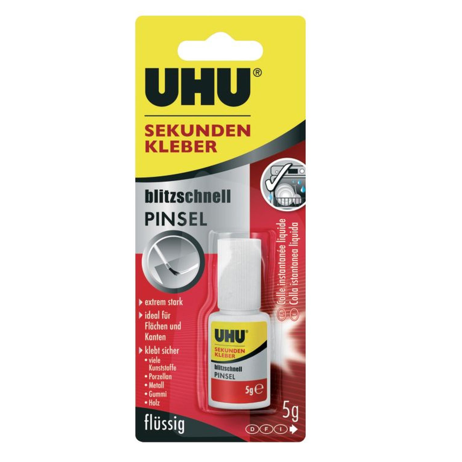 Sekundenkleber blitzschnell Pinsel - 5 g Flasche Sekundenkleber blitzschnell Pinsel - 5 g Flasche