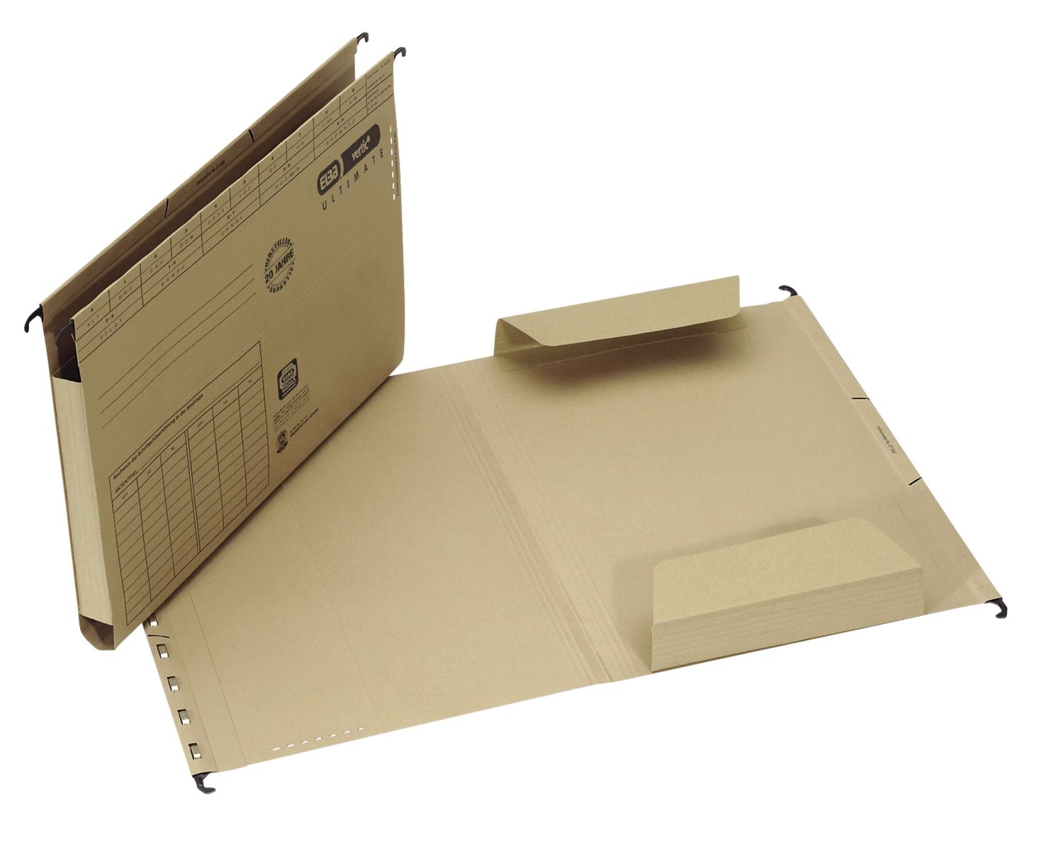 Hängemappe Elba vertic® ULTIMATE® 100555356 / 85449, DIN A4 mit 2 Einschlagklappen, Canson Karton 230g, braun Hängemappe Elba vertic® ULTIMATE® 100555356 / 85449, DIN A4 mit 2 Einschlagklappen, Canson Karton 230g, braun