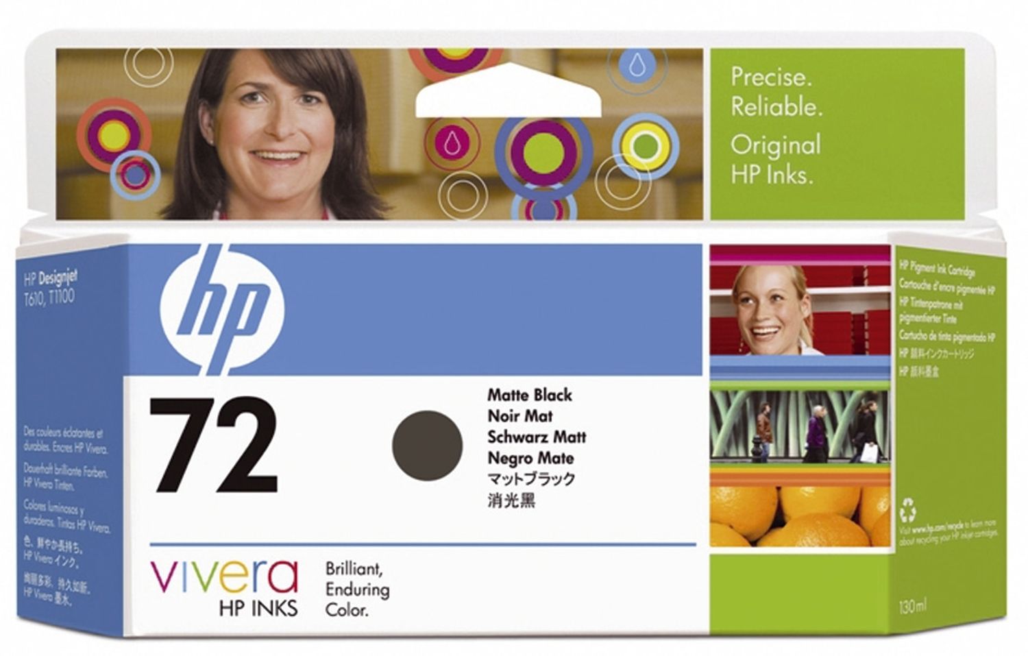 Original HP Tintenpatrone schwarz matt (C9403A,72,NO72)