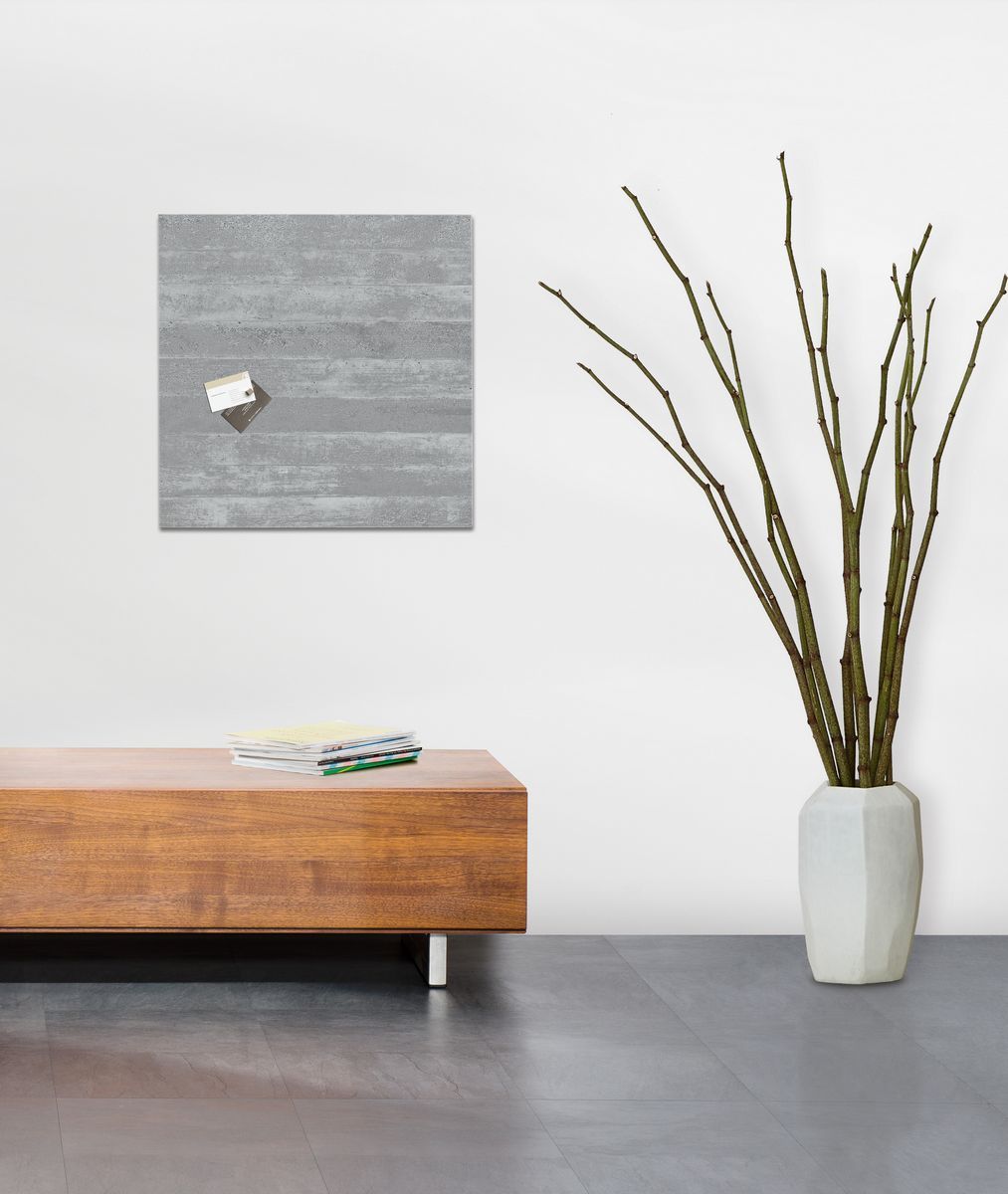 Glas-Magnetboard Artverum - Design Sichtbeton, 48 x 48 cm Glas-Magnetboard Artverum - Design Sichtbeton, 48 x 48 cm
