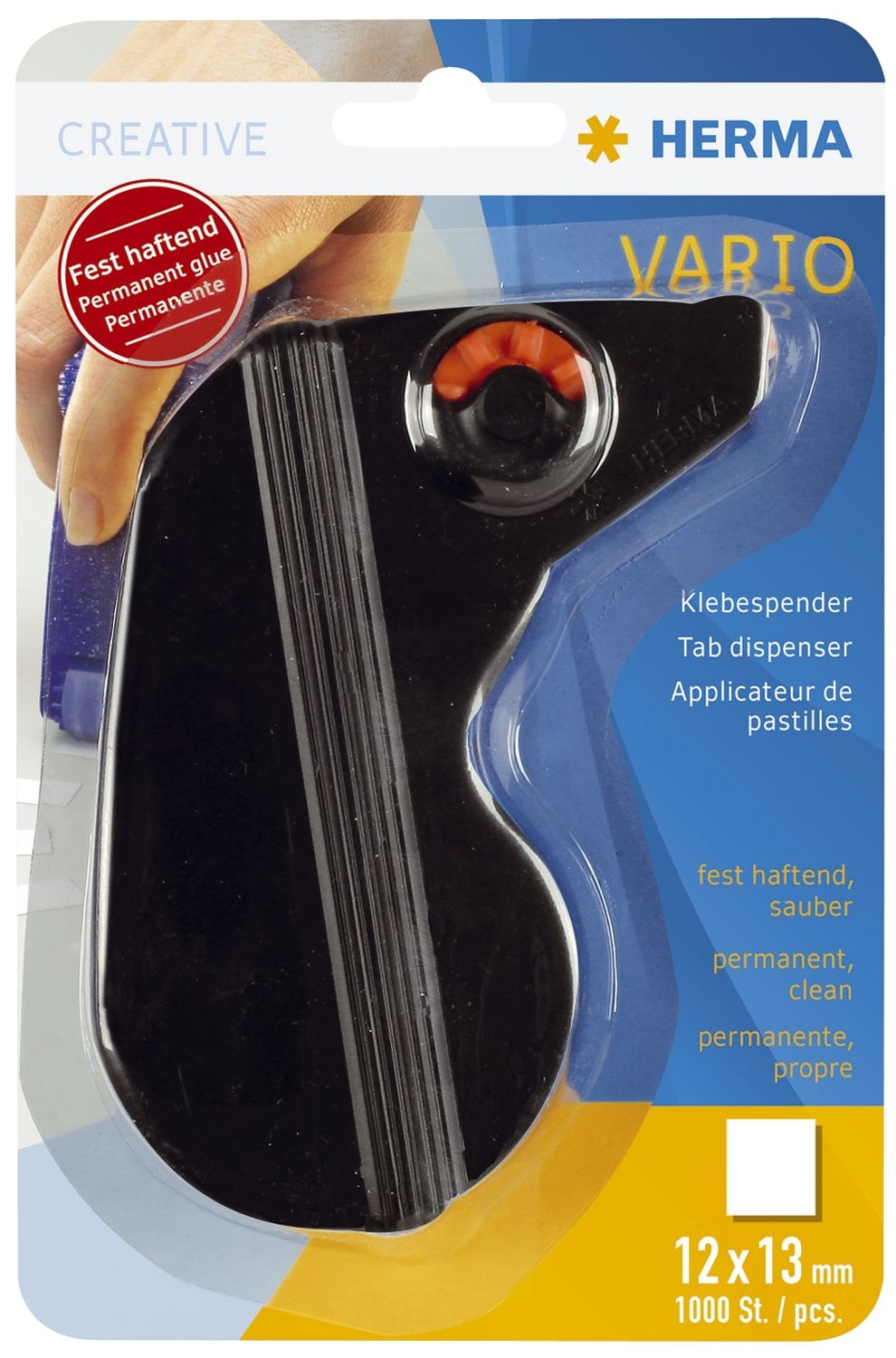 1030 Klebespender Vario - inkl. 1000 selbstklebende Papierstücke, schwarz 1030 Klebespender Vario - inkl. 1000 selbstklebende Papierstücke, schwarz