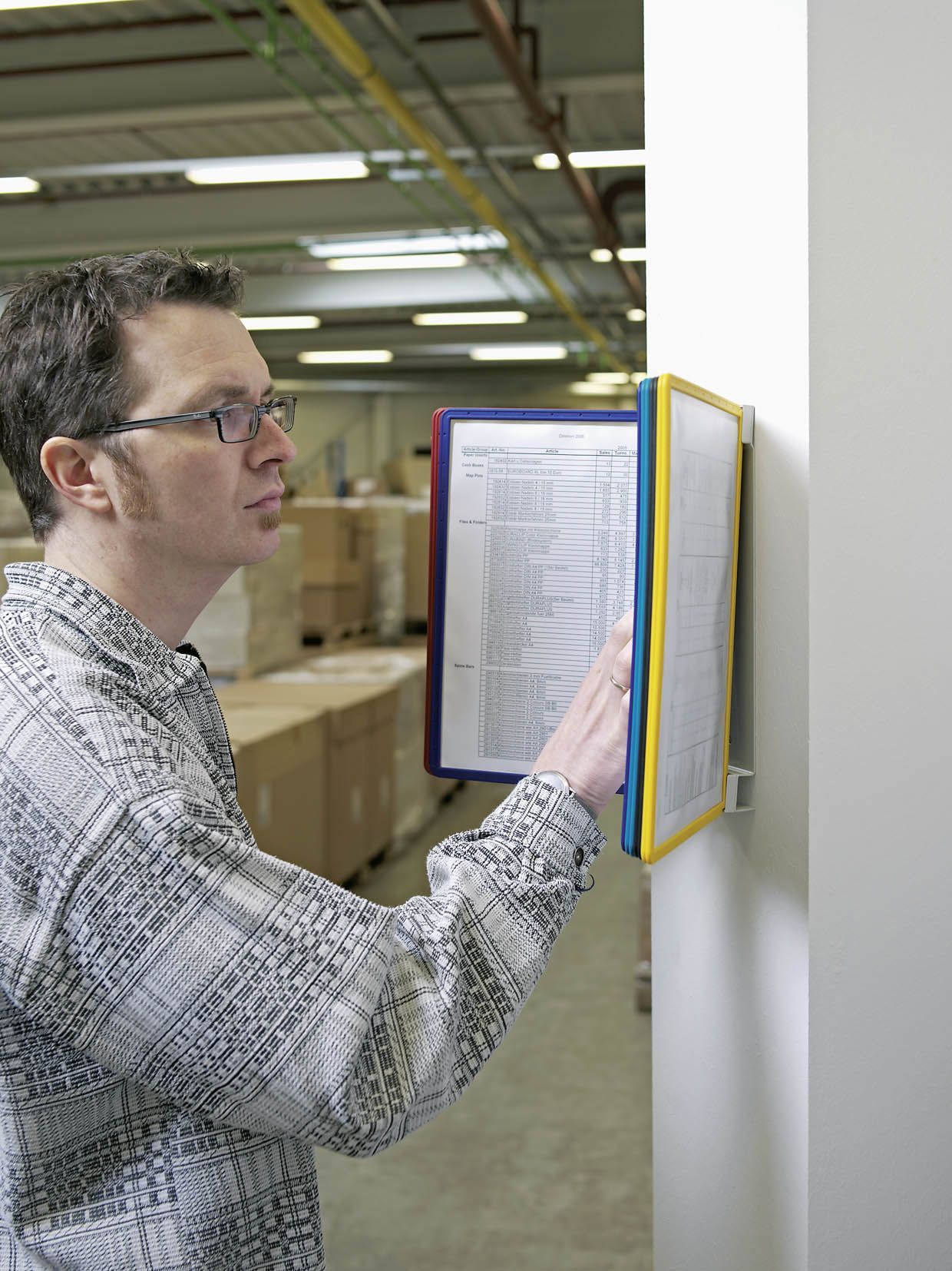Sichttafelsystem VARIO® WALL 10 - Wandhalter, 10 Sichttafeln A4, farbig sortiert Sichttafelsystem VARIO® WALL 10 - Wandhalter, 10 Sichttafeln A4, farbig sortiert