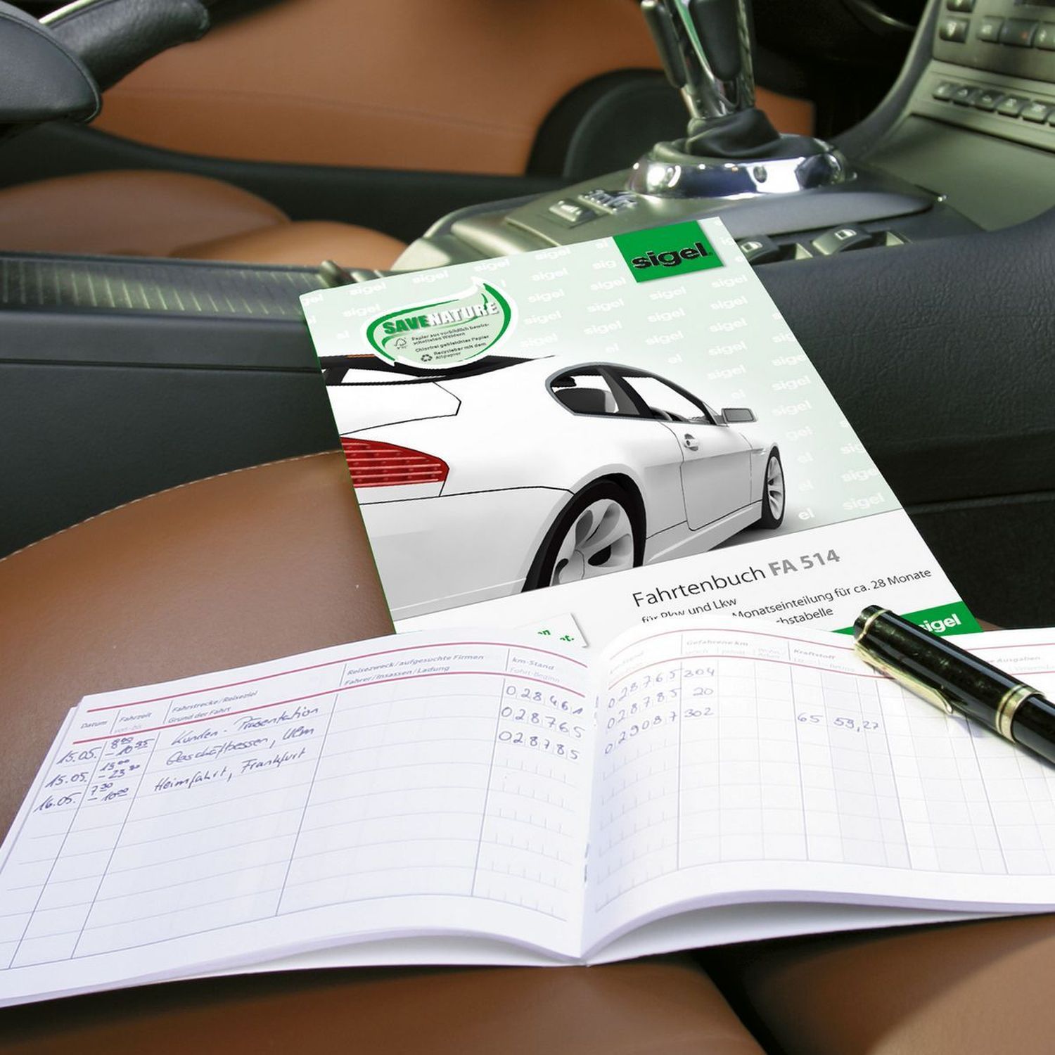 Fahrtenbuch für Pkw und Lkw - mit Klammerheftung, A5, 32 Blatt Fahrtenbuch für Pkw und Lkw - mit Klammerheftung, A5, 32 Blatt