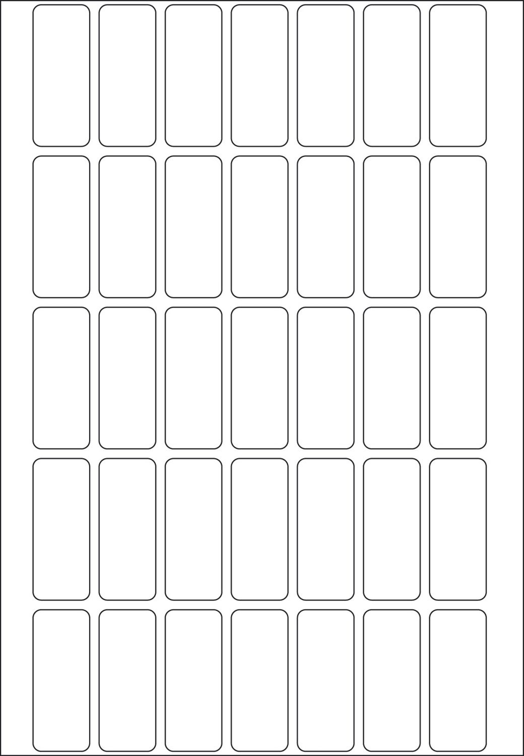 2350 Vielzwecketiketten - weiß, 12x30 mm, matt, 1120 Stück
