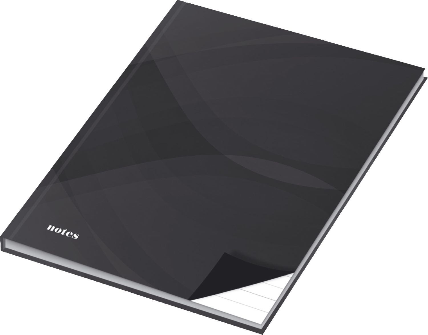Notizbuch - A5, Hardcover, liniert, 96 Blatt, schwarz