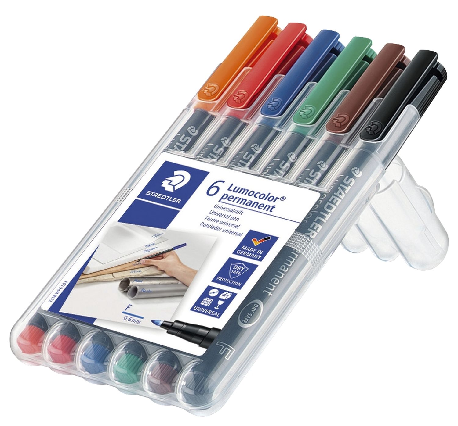 Feinschreiber Universalstift Lumocolor® - permanent, F, 6 Farben Feinschreiber Universalstift Lumocolor® - permanent, F, 6 Farben