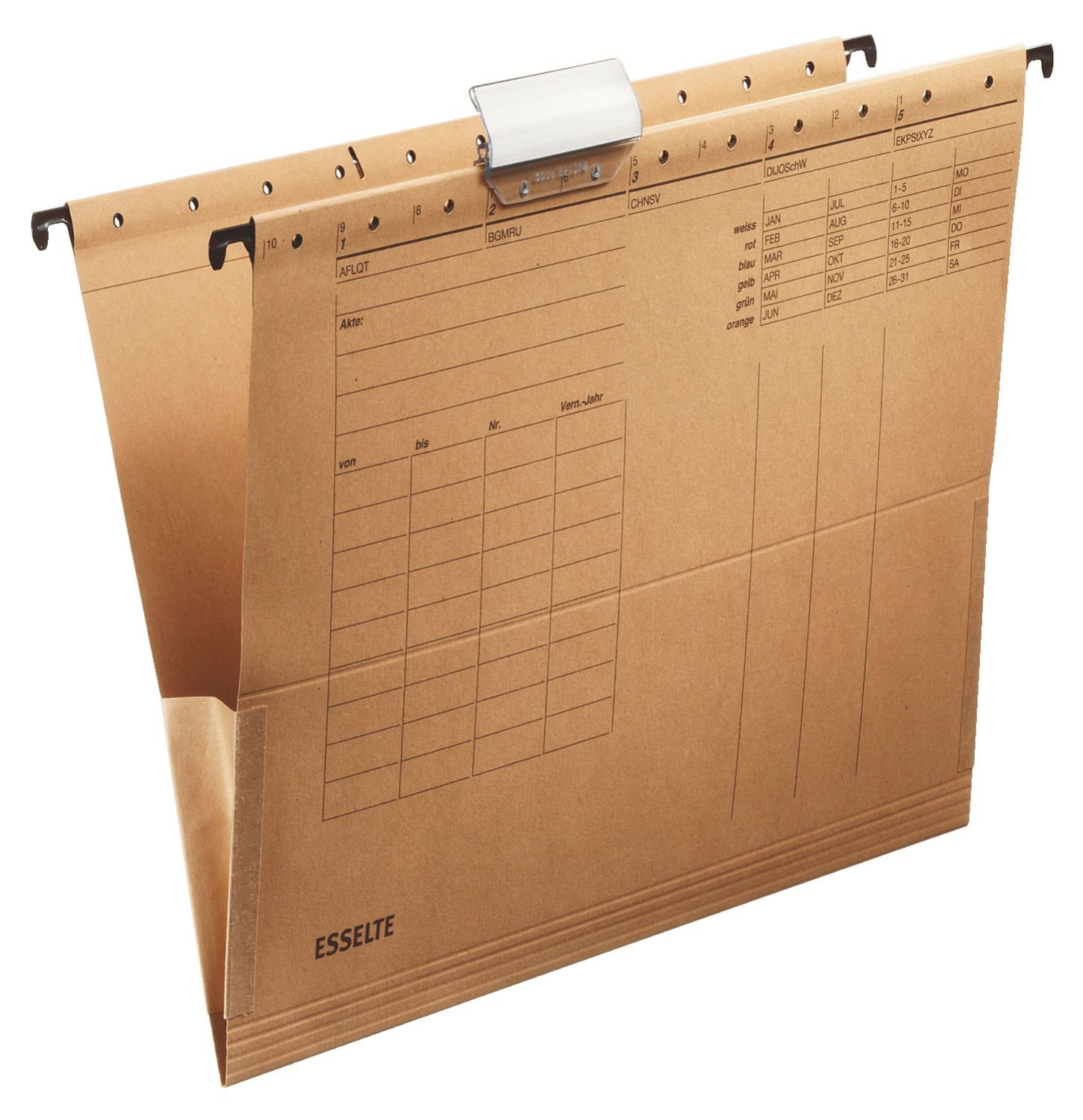 Hängetasche Esselte 621010, DIN A4, seitlich mit Fröschen, Karton, naturbraun Hängetasche Esselte 621010, DIN A4, seitlich mit Fröschen, Karton, naturbraun