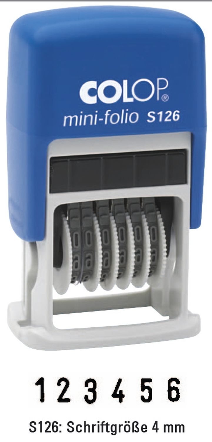 Mini-Dater - 4 mm Ziffernstempel, 6 Bänder Mini-Dater - 4 mm Ziffernstempel, 6 Bänder