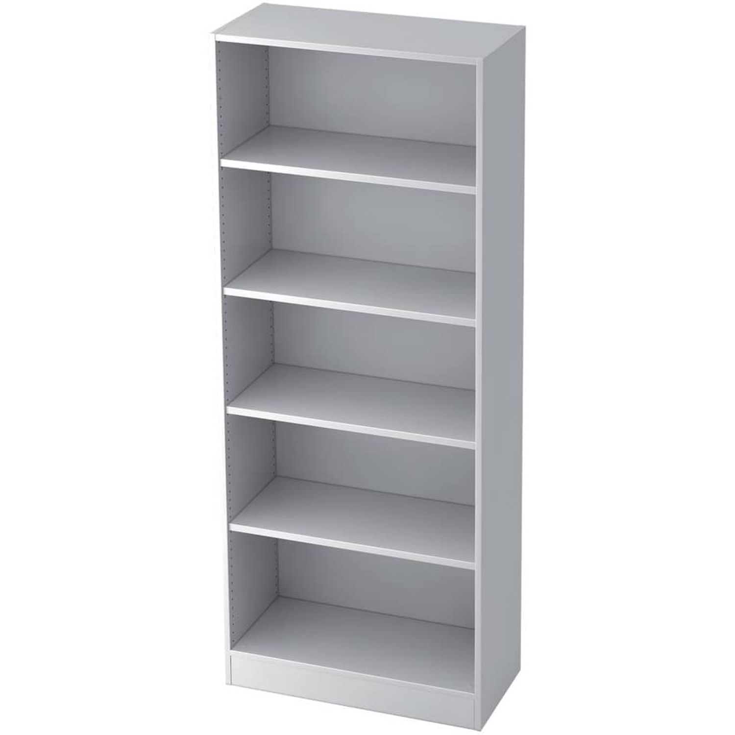 Regal - breit, 5OH, 80 cm breit, Sockelblende, Weiß, mit Montageservice Regal - breit, 5OH, 80 cm breit, Sockelblende, Weiß, mit Montageservice