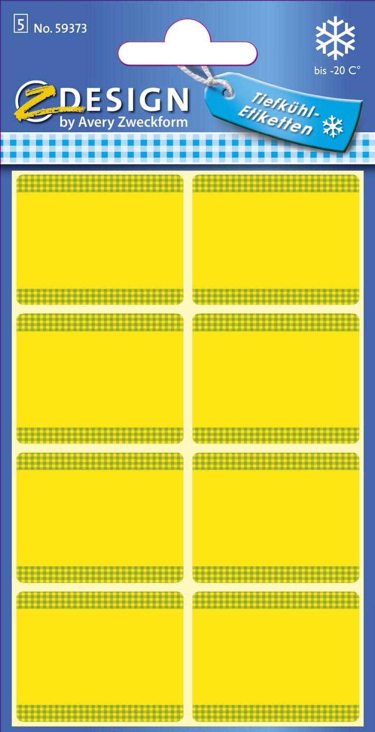 Z-Design 59373, Tiefkühl-Etiketten, 5 Bogen/40 Etiketten