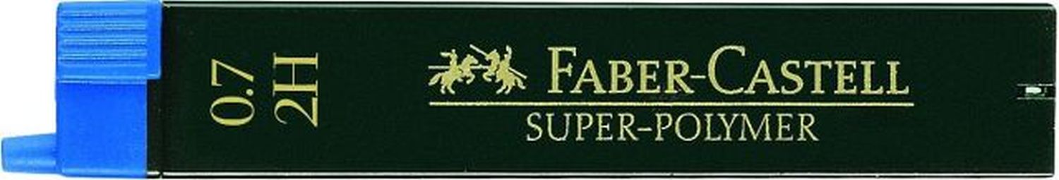 Feinmine SUPER POLYMER - 0,7 mm, 2H, tiefschwarz, 12 Minen Feinmine SUPER POLYMER - 0,7 mm, 2H, tiefschwarz, 12 Minen