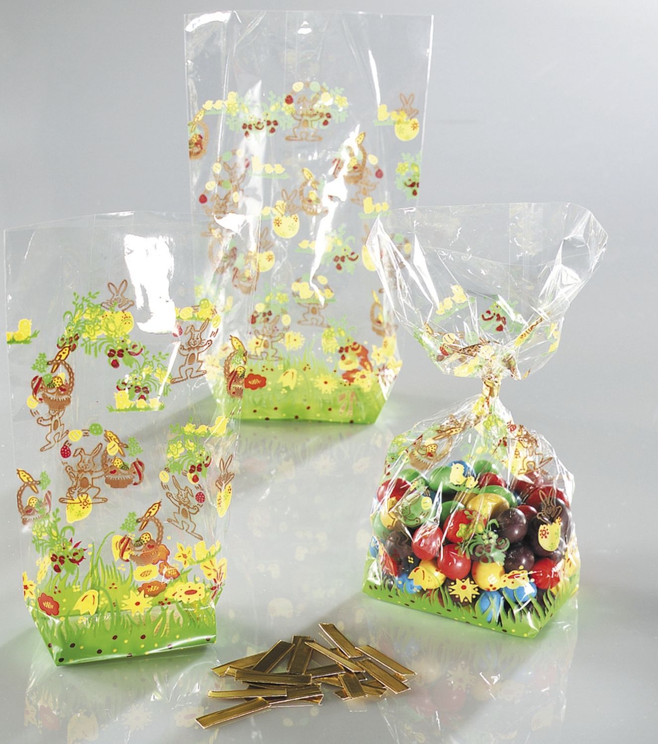 Ostercellglasbeutel - 11,5 x 19 cm, 10 Stück, mit 4-farbigem Druck Ostercellglasbeutel - 11,5 x 19 cm, 10 Stück, mit 4-farbigem Druck