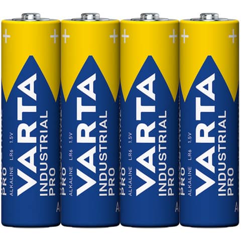 Batterien Varta Industrial Pro AA 4006, Mignon, R6, LR06, 1,5 V, 4 Stück