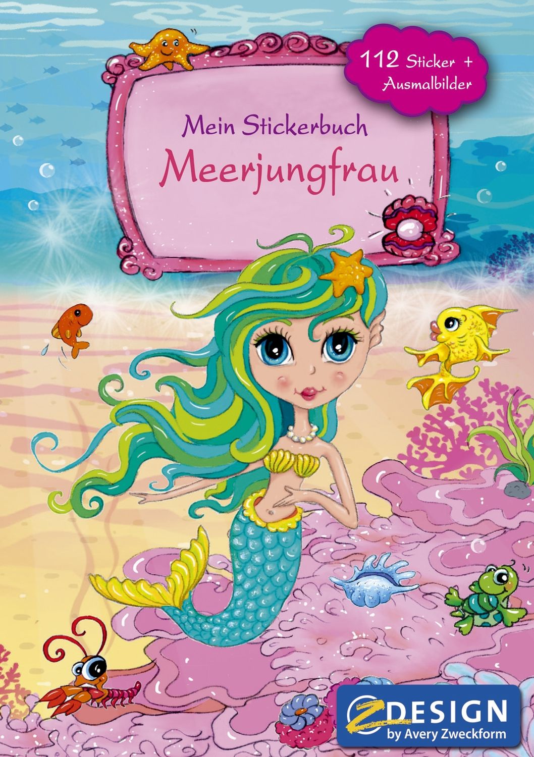 Z-Design 57796, Kinder Sticker Spielbuch A5, Meerjungfrau Z-Design 57796, Kinder Sticker Spielbuch A5, Meerjungfrau