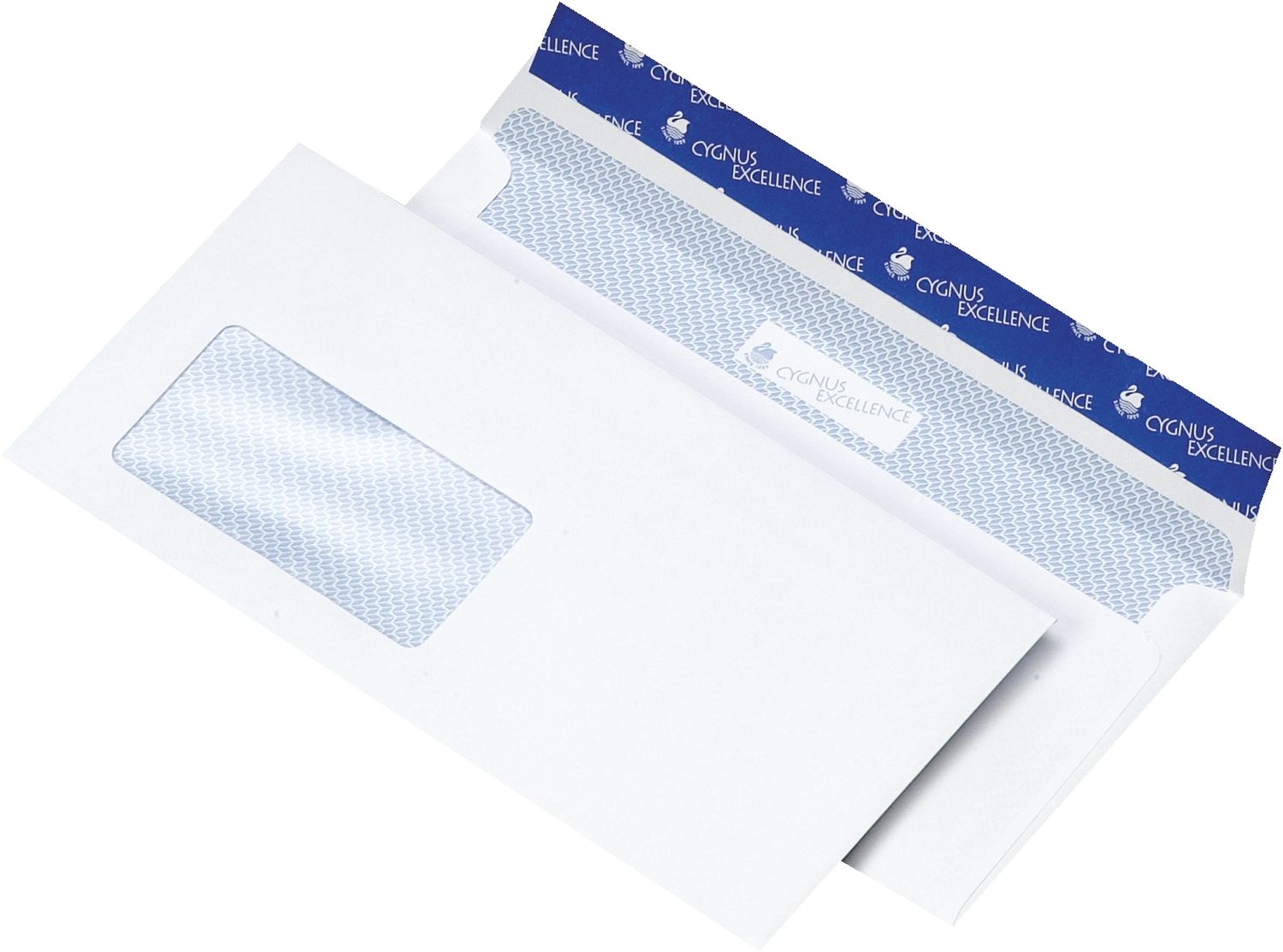 Briefumschlag Cygnus Excellence 30007246, DIN lang (220x110 mm), haftkebend, weiß, Offset 100g, 500 Stück mit Fenster Briefumschlag Cygnus Excellence 30007246, DIN lang (220x110 mm), haftkebend, weiß, Offset 100g, 500 Stück mit Fenster