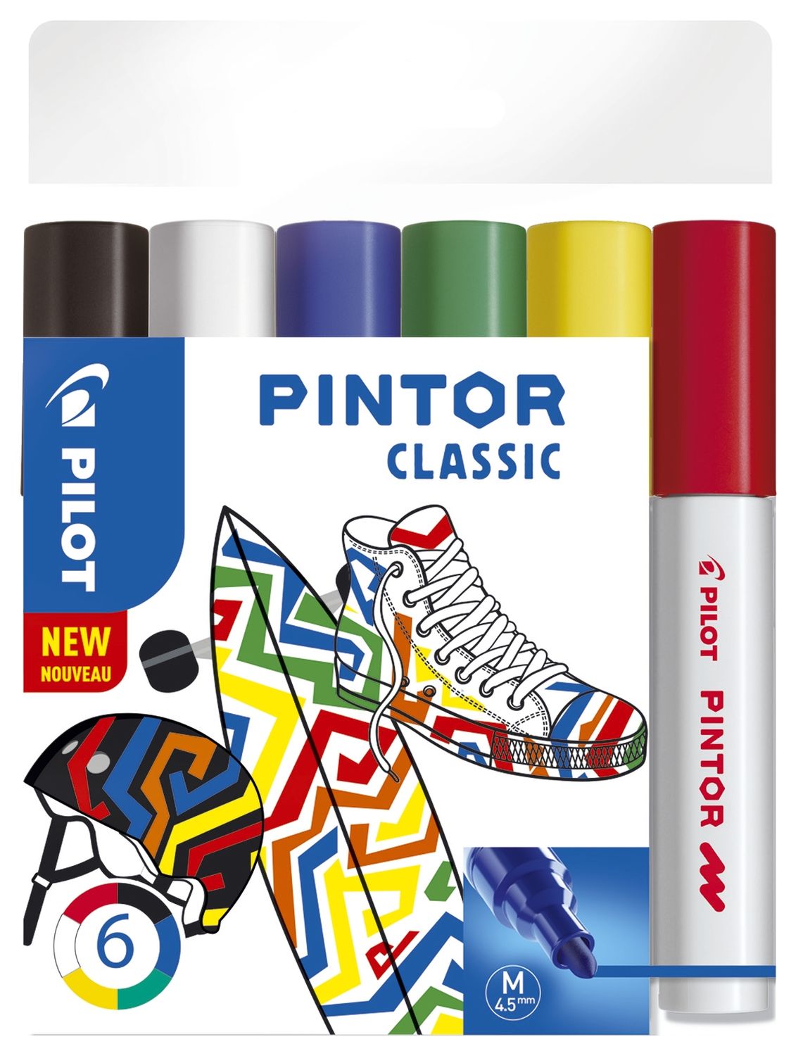 Kreativmarker Pintor Classic - M, 6 Stück sortiert