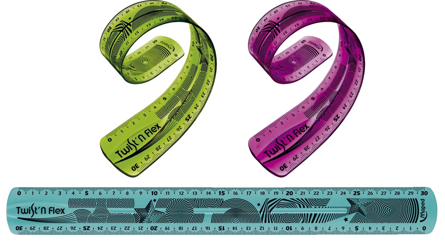 Lineal Twist'n Flex - 30 cm, sortiert, im Kunststoff-Etui Lineal Twist'n Flex - 30 cm, sortiert, im Kunststoff-Etui