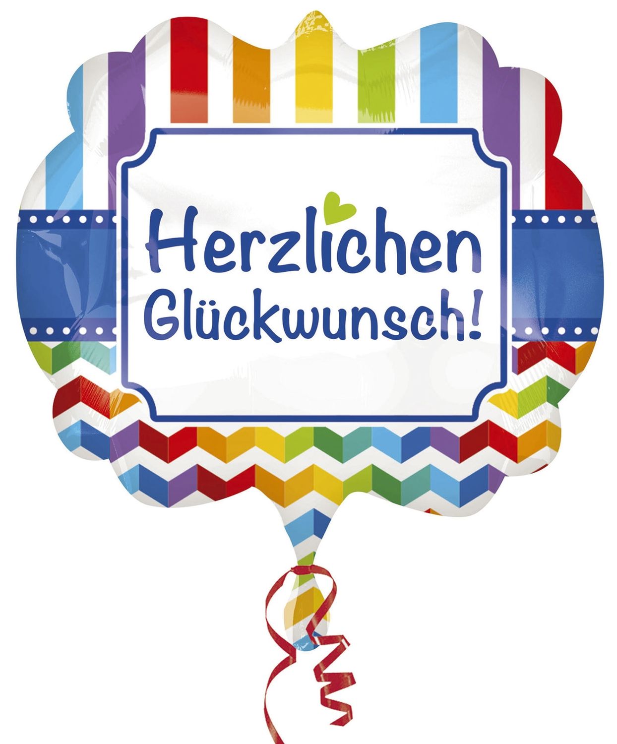 Folienballon Herzlichen Glückwunsch - 63 x 55 cm Folienballon Herzlichen Glückwunsch - 63 x 55 cm
