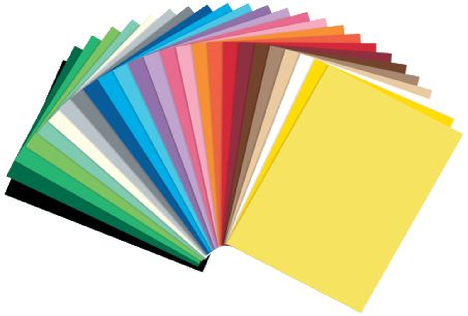 Tonpapier - A4, 25 Farben sortiert, Pack mit 100 Blatt