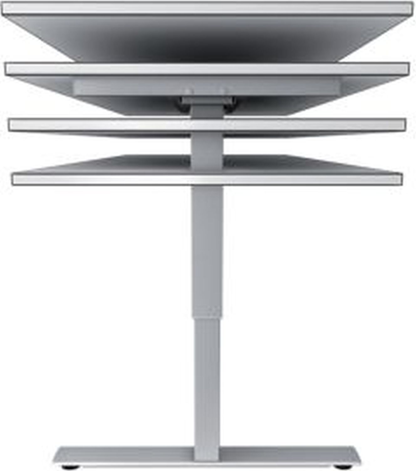 Sitz-Steh-Schreibtisch mit T-Fuß - 160 x 72-119 x 80 cm, elektr. höhenverstellbar, Ahorn Sitz-Steh-Schreibtisch mit T-Fuß - 160 x 72-119 x 80 cm, elektr. höhenverstellbar, Ahorn