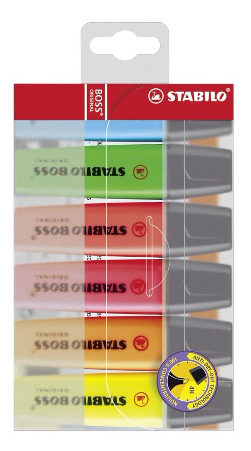 Textmarker - BOSS ORIGINAL - 6er Pack - mit 6 verschiedenen Farben Textmarker - BOSS ORIGINAL - 6er Pack - mit 6 verschiedenen Farben