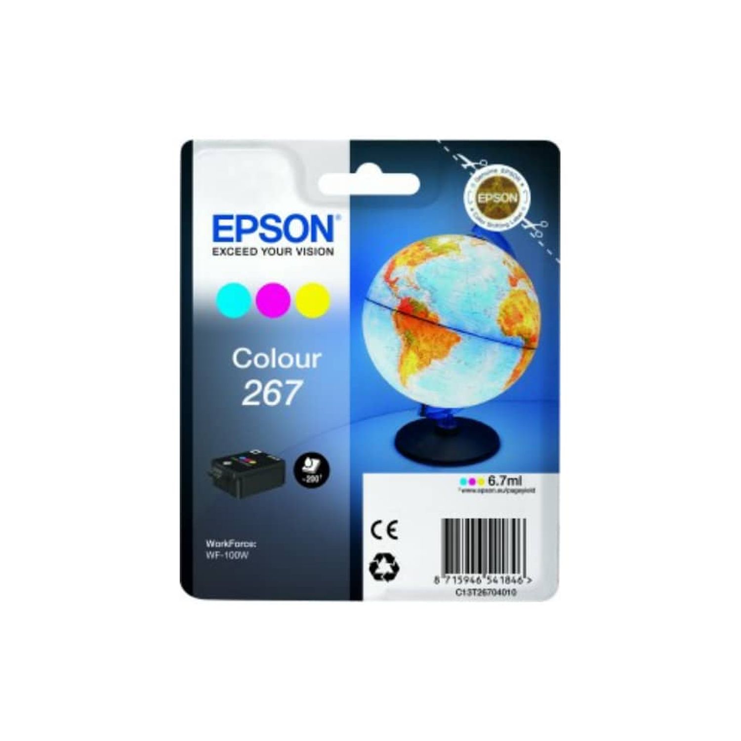 Original Epson Tintenpatrone color (C13T26704010,T267040,267,T2670,T26704010)