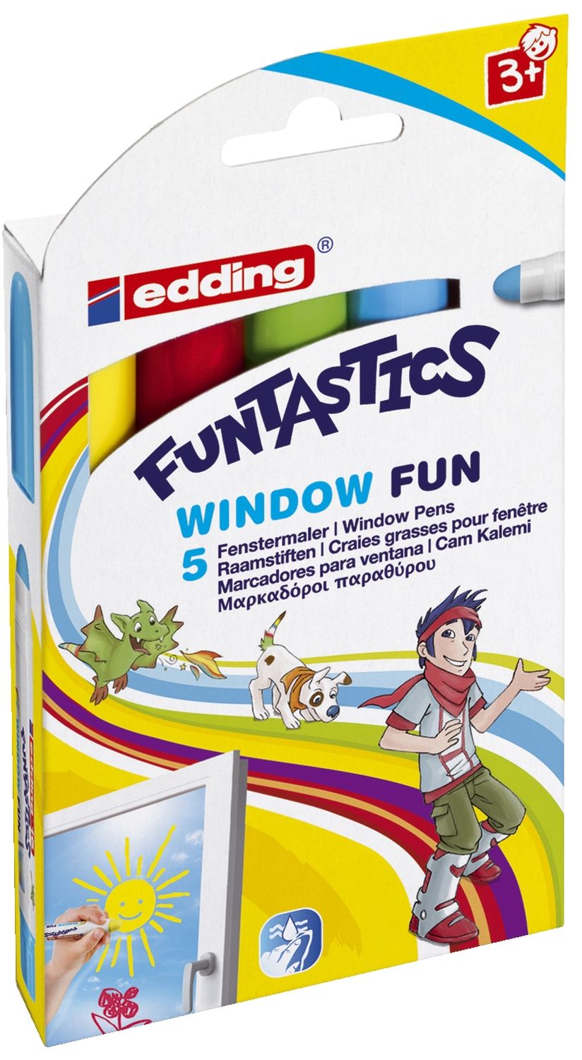 Window Marker Fun e-16 - 5er Set Funtastics, 2 - 6 mm, sortiert