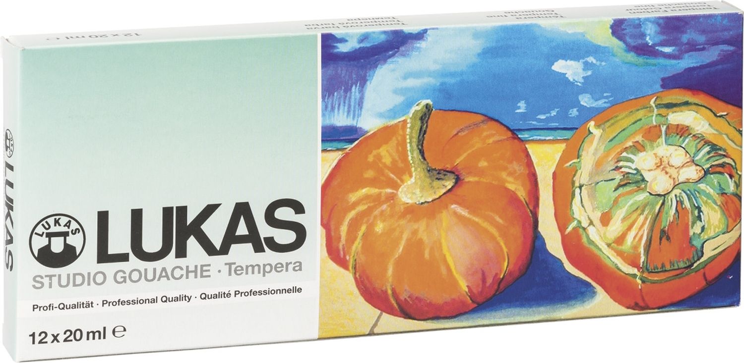 Malfarbe Tempera - 12 x 20 ml Tuben, sortiert