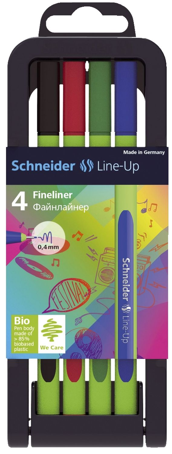 Fineliner Line-Up - 0,4 mm, 4 Stück, sortiert Fineliner Line-Up - 0,4 mm, 4 Stück, sortiert