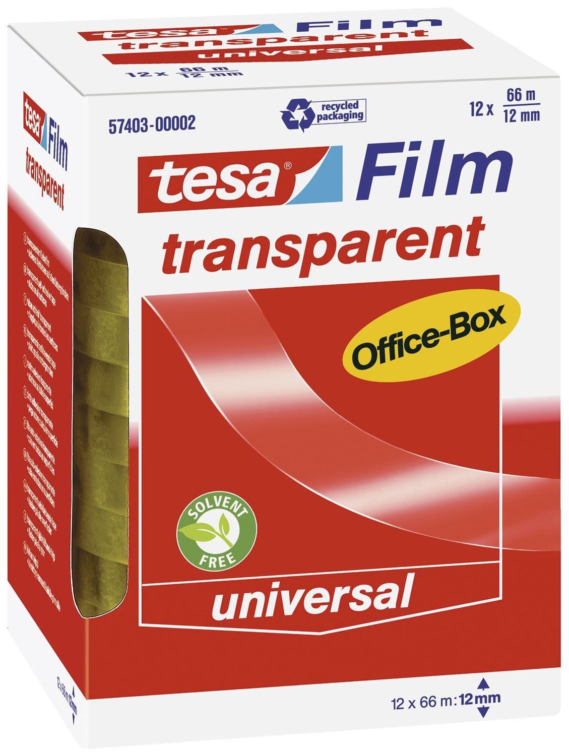 Klebefilm Office Box - transparent, 12 mm x 66 m, 12 Rollen Klebefilm Office Box - transparent, 12 mm x 66 m, 12 Rollen