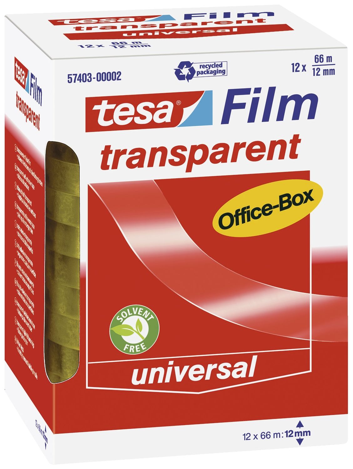 Klebefilm Office Box - transparent, 12 mm x 66 m, 12 Rollen