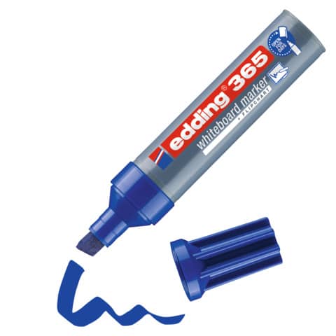 Whiteboardmarker Edding 365 (4-365003), Keilspitze 2-7 mm, blau