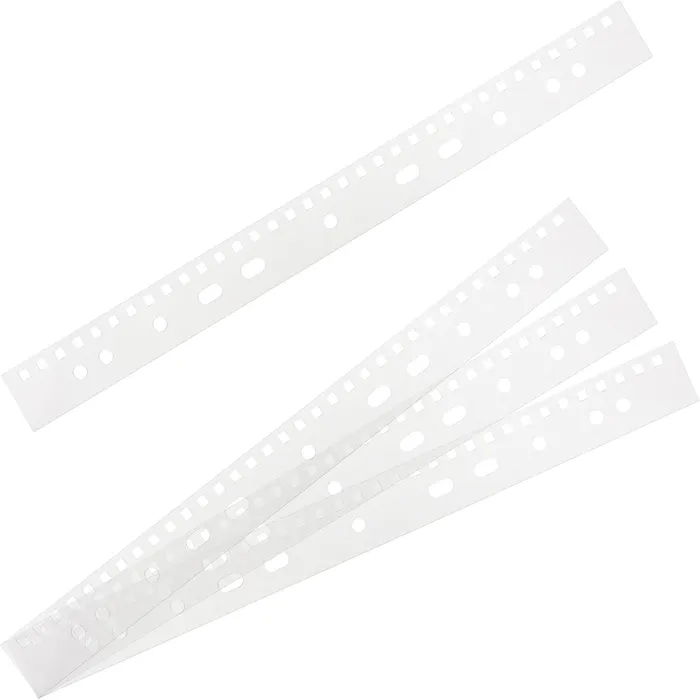 Abheftstreifen Fellows 5360501, für DIN A4, für Drahtbindung mit 34 Stanzlöcher (3:1), transparent, 100 Stück