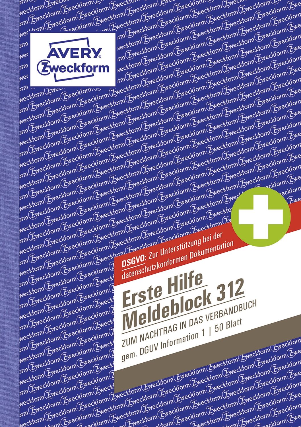 Erste Hilfe Meldeblock Avery Zweckform 312 DIN A5, 50 Blatt