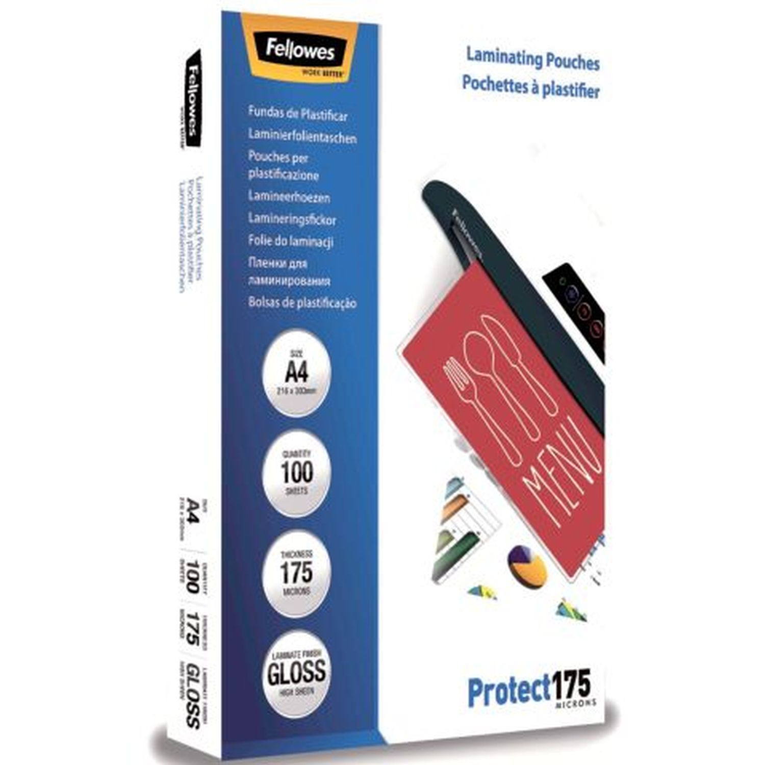 Laminierfolie Protect - A4, glänzend, 175 mym, 100 Stück