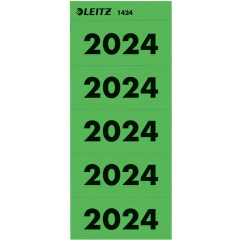 Jahreszahlen Leitz 1424-00-55, Jahr 2023, 60 x 25,5 mm, selbstklebend, 100 Stück, grün Jahreszahlen Leitz 1424-00-55, Jahr 2023, 60 x 25,5 mm, selbstklebend, 100 Stück, grün