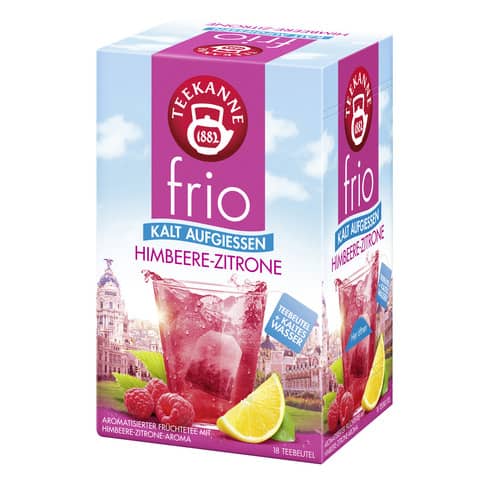 Tee Teekanne frio® Himbeer-Zitrone 6939, Früchtetee, 18 Beutel