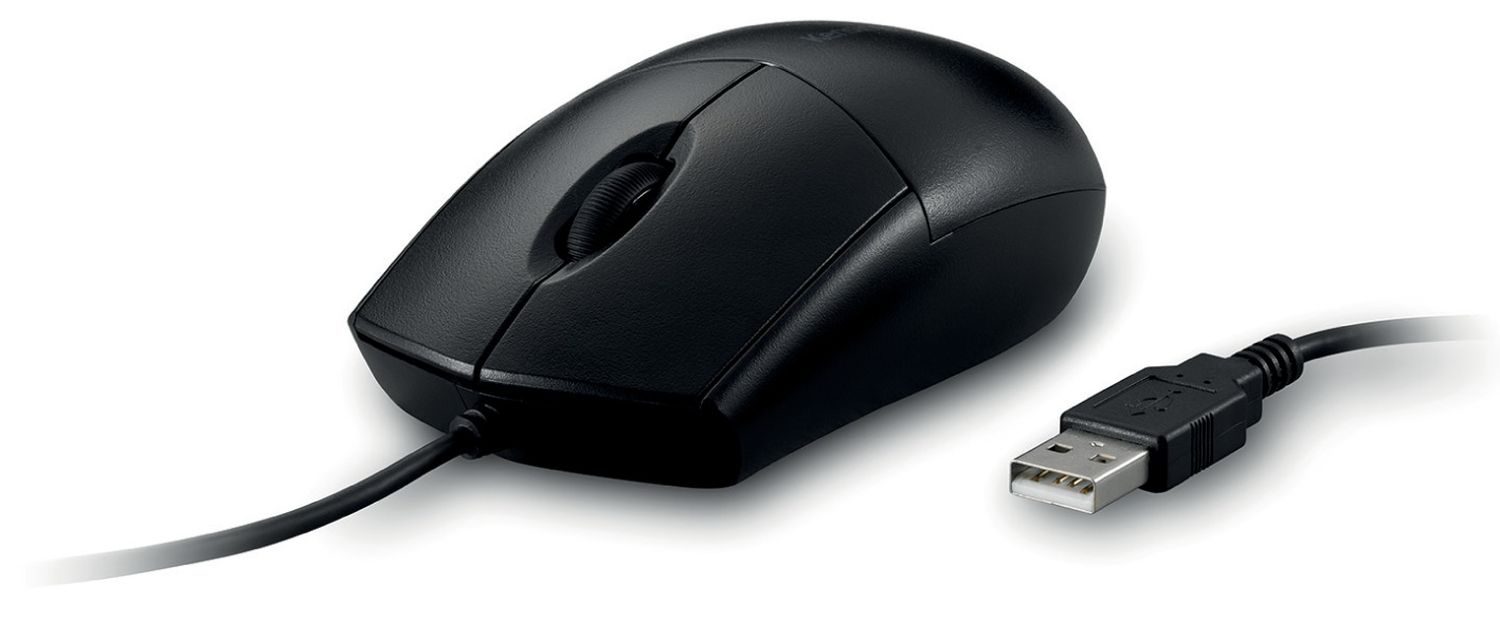 Maus Pro Fit® - USB, kabelgebunden, abwaschbar, schwarz