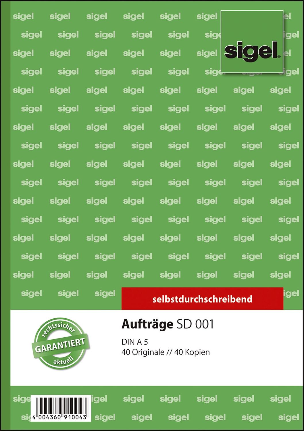 Aufträge - A5, 1. und 2. Blatt bedruckt, SD, MP, 2 x 40 Blatt