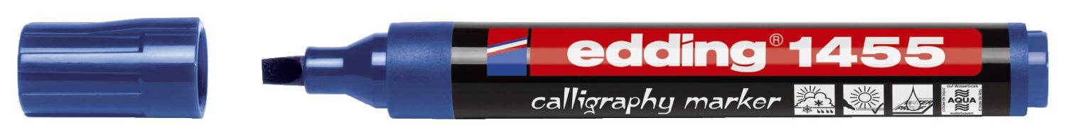 1455 Kalligrafie Stift - Fasermaler, 1-5 mm, stahlblau 1455 Kalligrafie Stift - Fasermaler, 1-5 mm, stahlblau