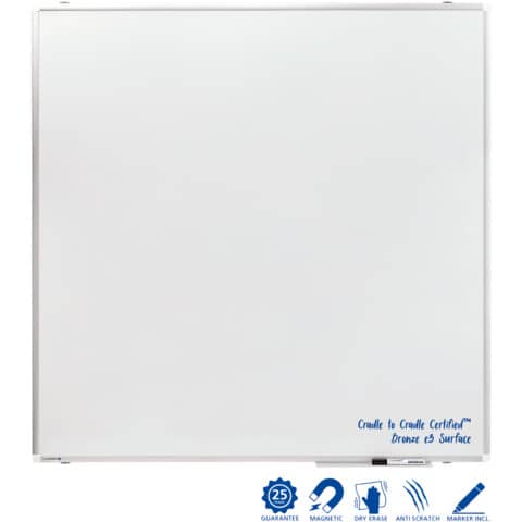 Whiteboard Legamaster Premium Plus 7-101072, 120 x 120 cm, emalliert, Alurahmen, senk- oder waggerechte Wandbefestigung