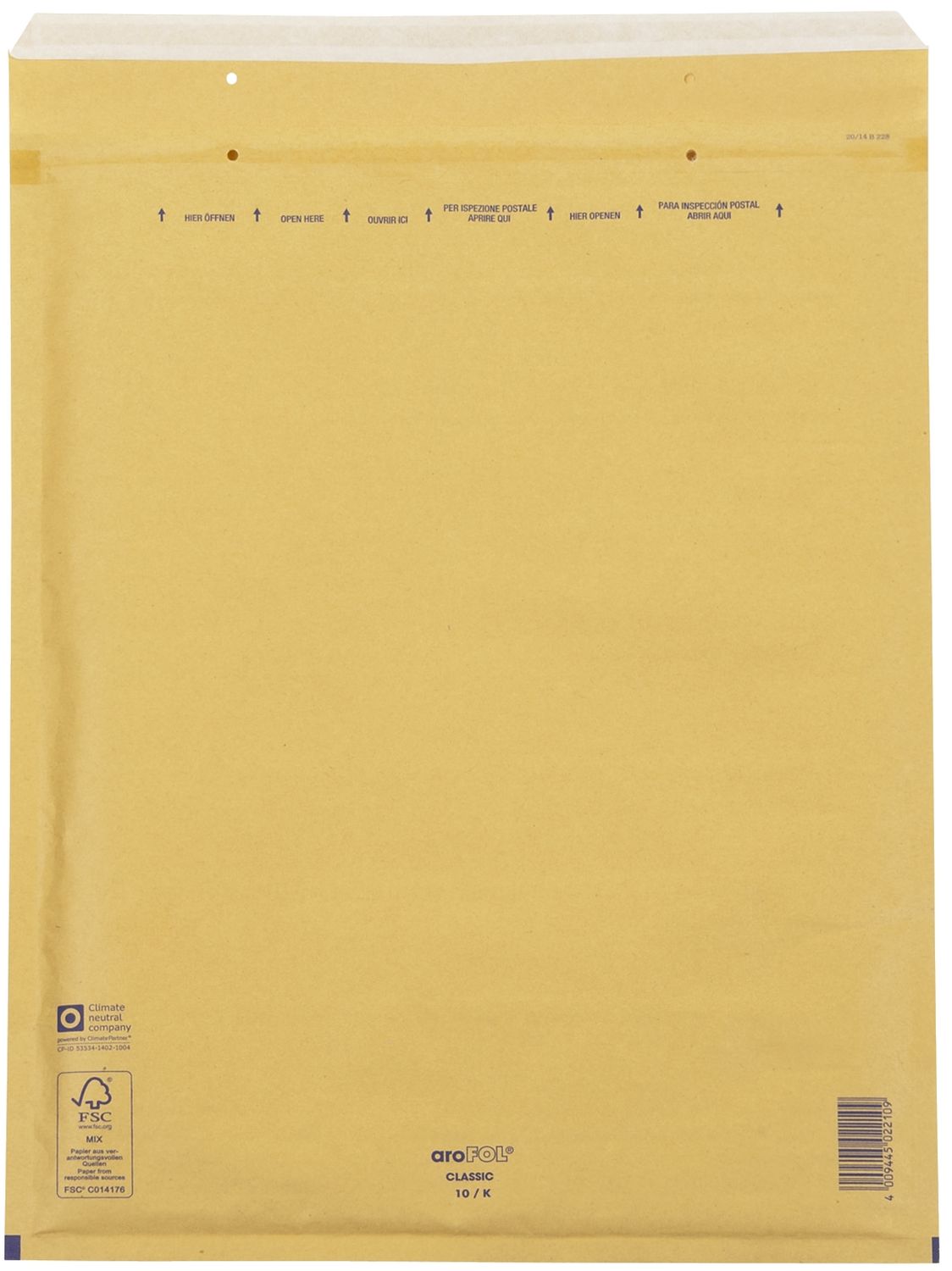 Luftpolstertaschen Nr. 10, 350x470 mm, goldgelb/braun, 50 Stück Luftpolstertaschen Nr. 10, 350x470 mm, goldgelb/braun, 50 Stück