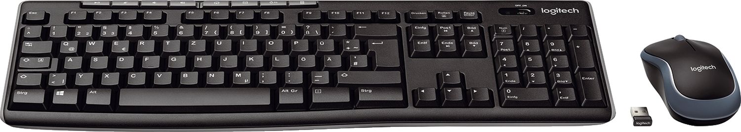 Tastatur + Maus MK270 Wireless Optisch - schwarz Tastatur + Maus MK270 Wireless Optisch - schwarz