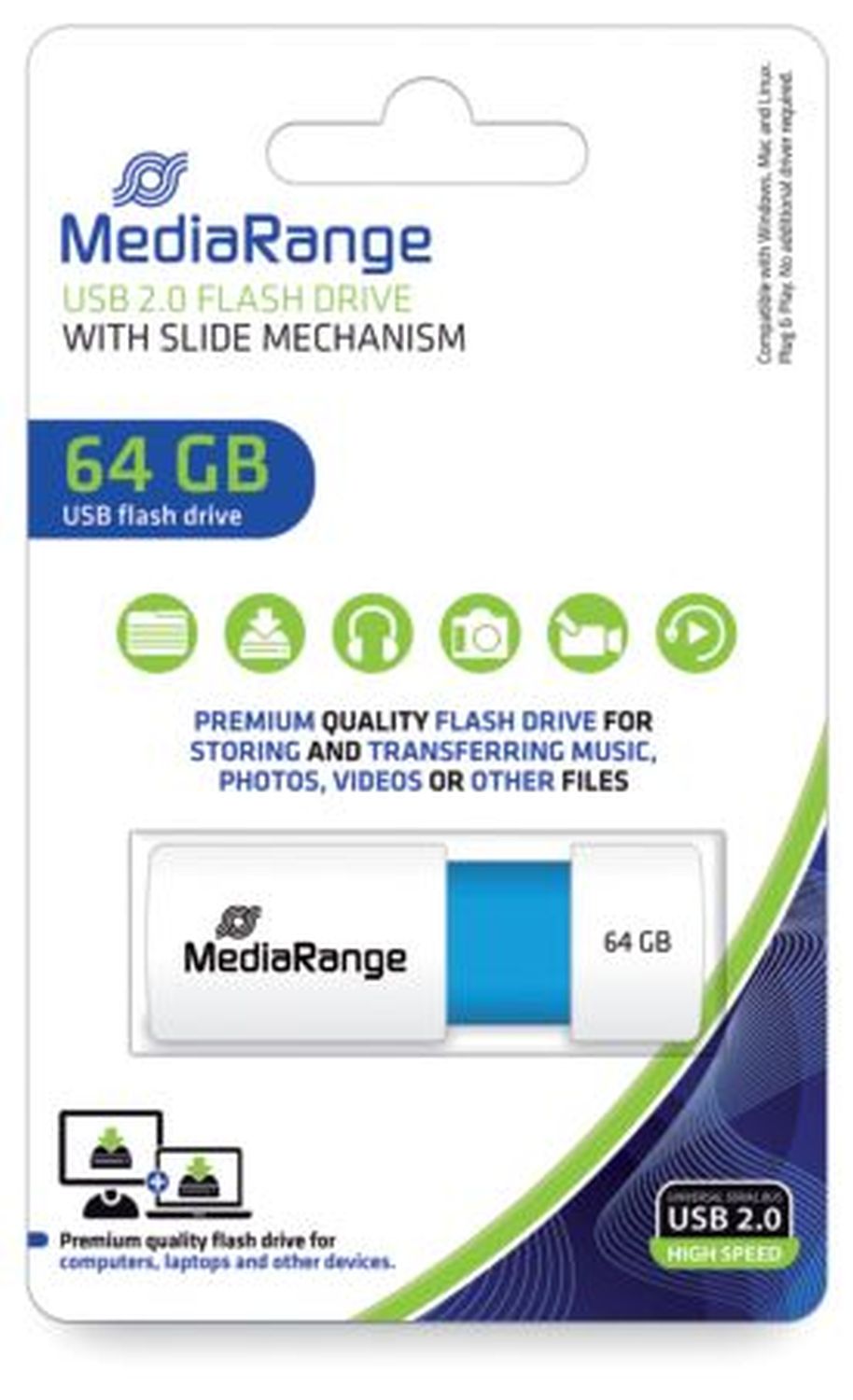 USB Stick 2.0 - 64 GB, Color Edition, hellblau USB Stick 2.0 - 64 GB, Color Edition, hellblau
