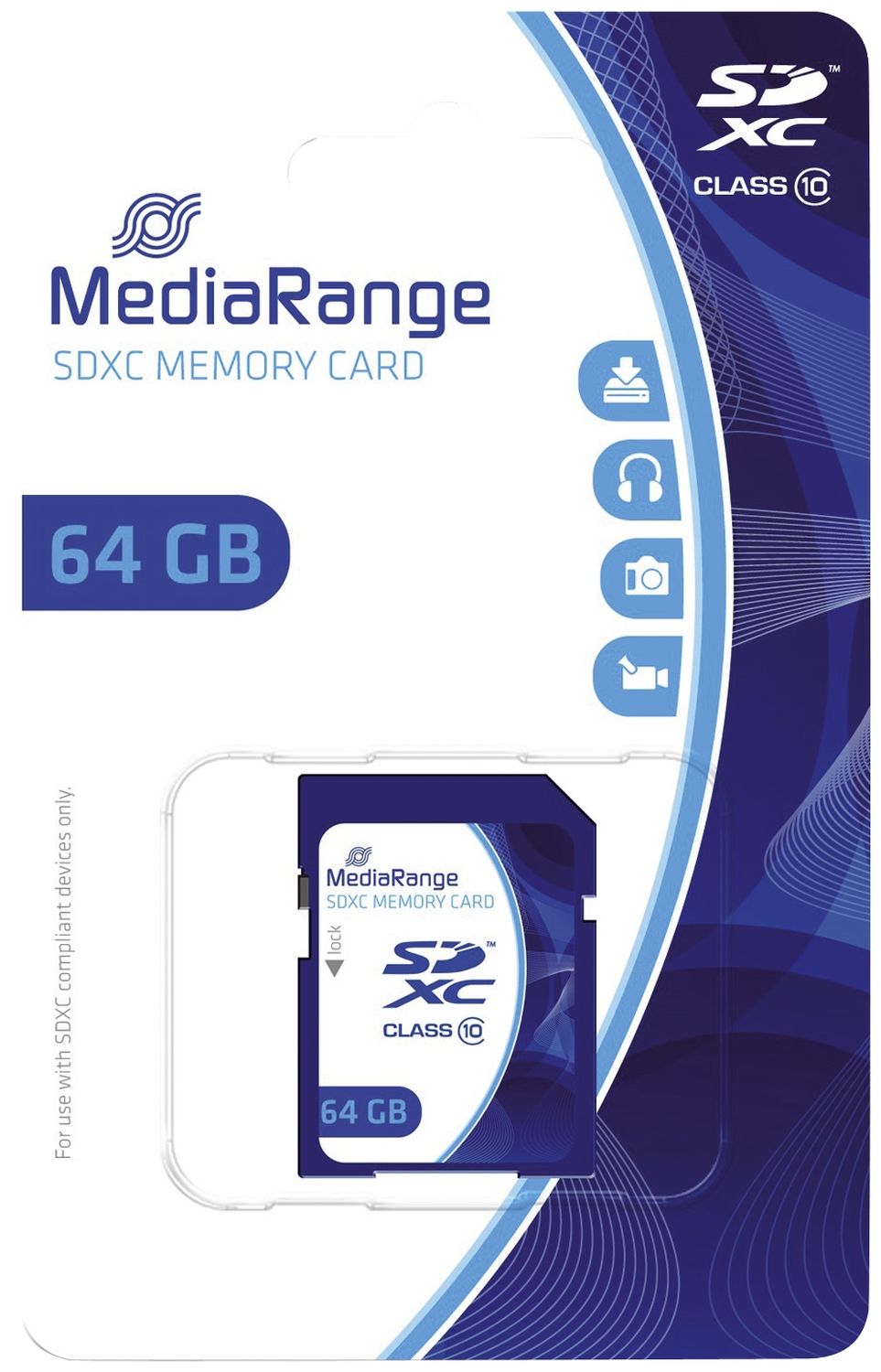SDXC Speicherkarte, Klasse 10, 64GB SDXC Speicherkarte, Klasse 10, 64GB