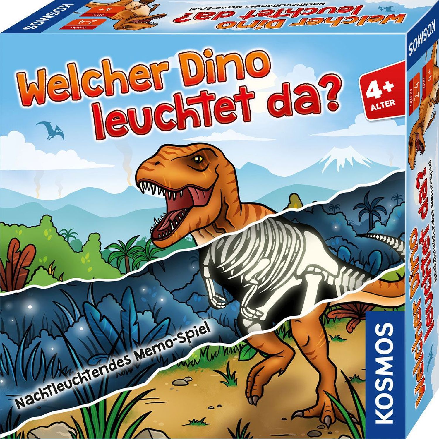 Memo-Spiel  - Welcher Dino leuchtet da ?