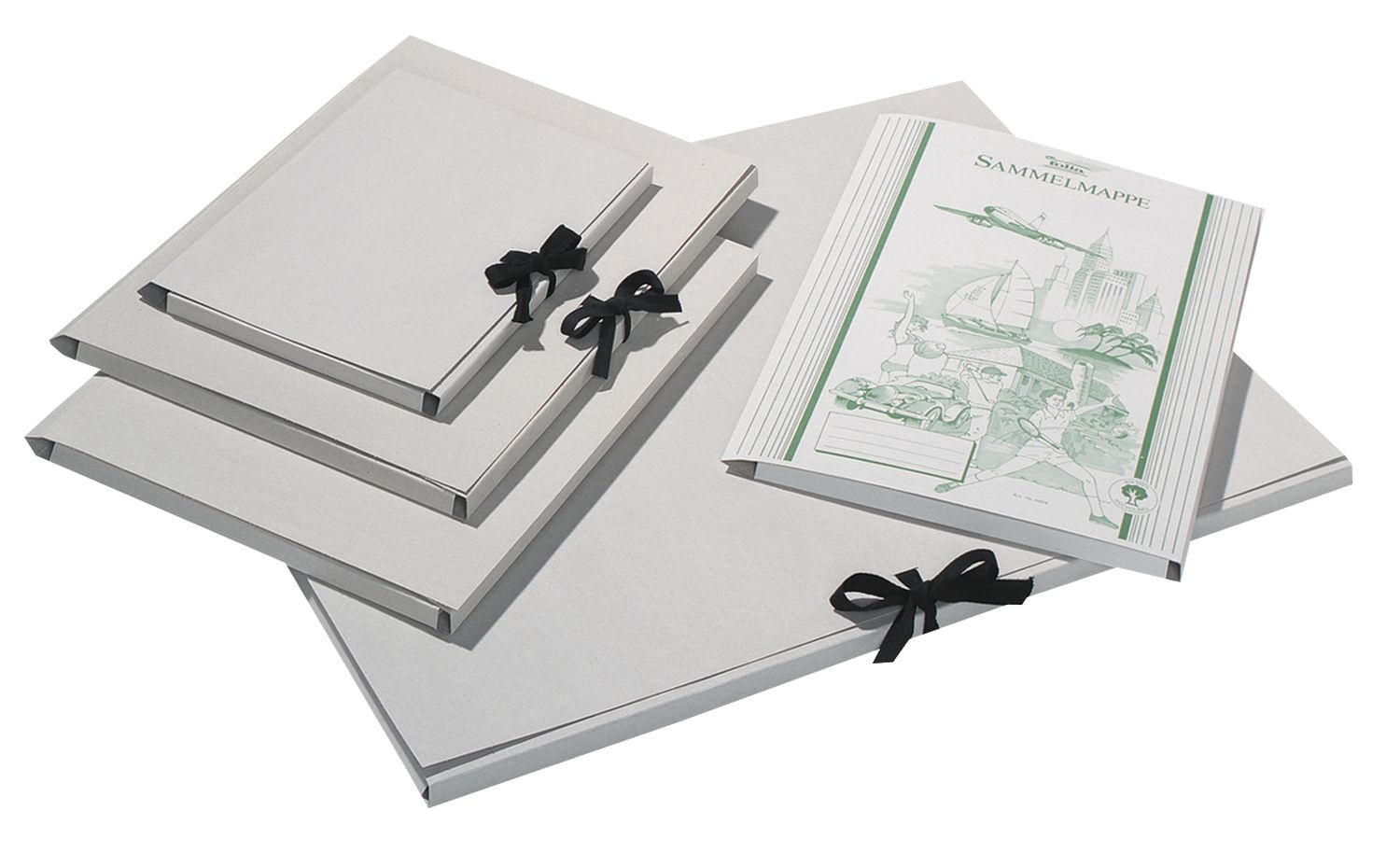 Sammelmappe aus Graupappe 500g/qm, 50x70cm, mit Band Sammelmappe aus Graupappe 500g/qm, 50x70cm, mit Band