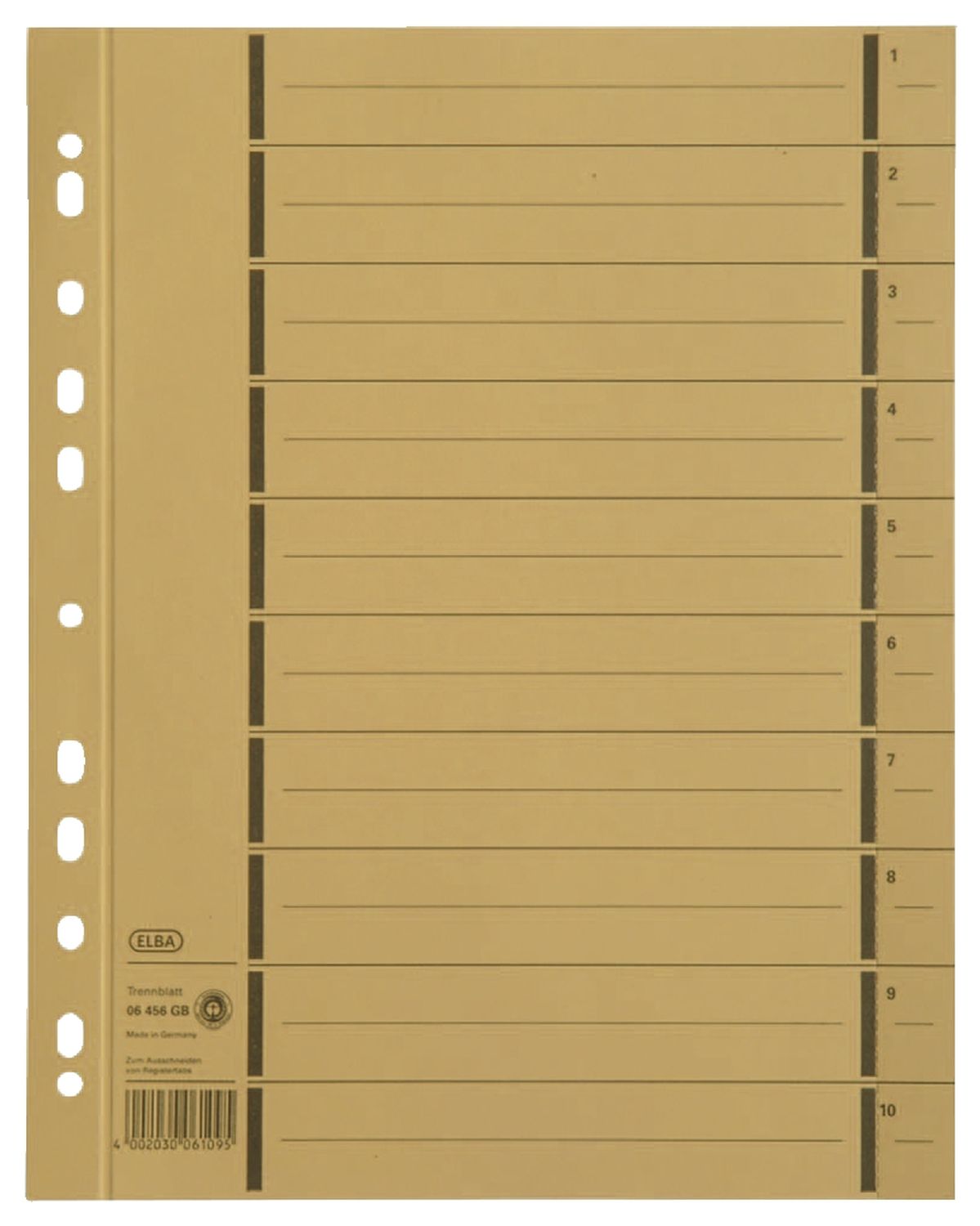 Trennblätter mit Perforation - A4 Überbreite, gelb, 100 Stück Trennblätter mit Perforation - A4 Überbreite, gelb, 100 Stück