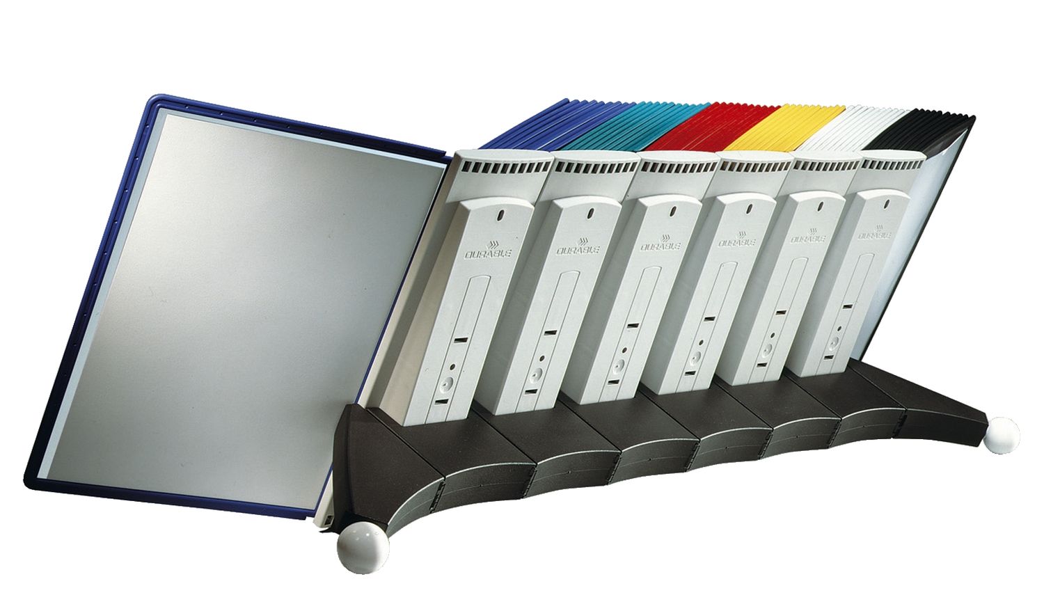 Sichttafelsystem SHERPA® - Erweiterungsmodul für 10 Tafeln A4, anthrazit/grau Sichttafelsystem SHERPA® - Erweiterungsmodul für 10 Tafeln A4, anthrazit/grau