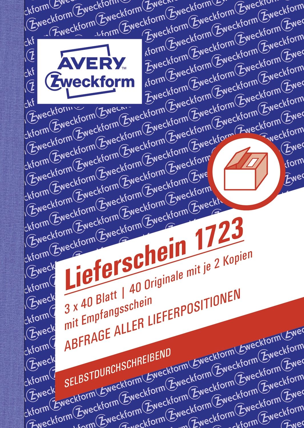 1723 Lieferscheine mit Empfangsschein, DIN A6, mit Empfangsschein, 3 x 40 Blatt, weiß, gelb, rosa